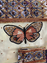 Load image into Gallery viewer, Cream, purple, white + yellow sarong - butterflies
