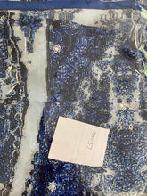 Load image into Gallery viewer, Deep blue sarong - little flowers with silver sequins
