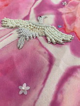 Load image into Gallery viewer, Light pink + deep purple sarong - flying doves
