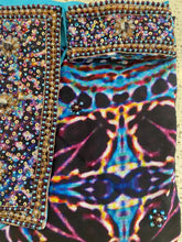 Load image into Gallery viewer, Turquoise, dark purple + blue sarong
