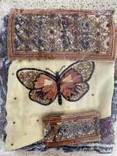 Load image into Gallery viewer, Cream, purple, white + yellow sarong - butterflies
