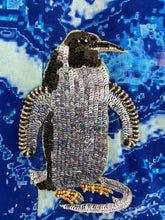 Load image into Gallery viewer, Rich blue sarong - penguin
