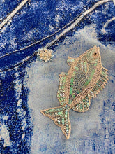 Load image into Gallery viewer, Royal blue sarong - fish
