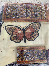 Load image into Gallery viewer, Cream, purple, white + yellow sarong - butterflies
