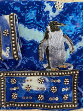 Load image into Gallery viewer, Rich blue sarong - penguin
