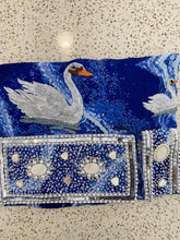 Load image into Gallery viewer, Deep rich blue sarong - white swans
