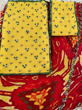 Load image into Gallery viewer, Deep red + yellow sarong
