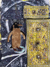 Load image into Gallery viewer, 2 in 1: black + yellow sarongs - penguin
