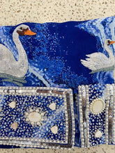 Load image into Gallery viewer, Deep rich blue sarong - white swans
