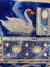 Load image into Gallery viewer, Deep rich blue sarong - white swans
