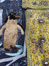 Load image into Gallery viewer, 2 in 1: black + yellow sarongs - penguin
