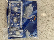 Load image into Gallery viewer, Deep rich blue sarong - white swans
