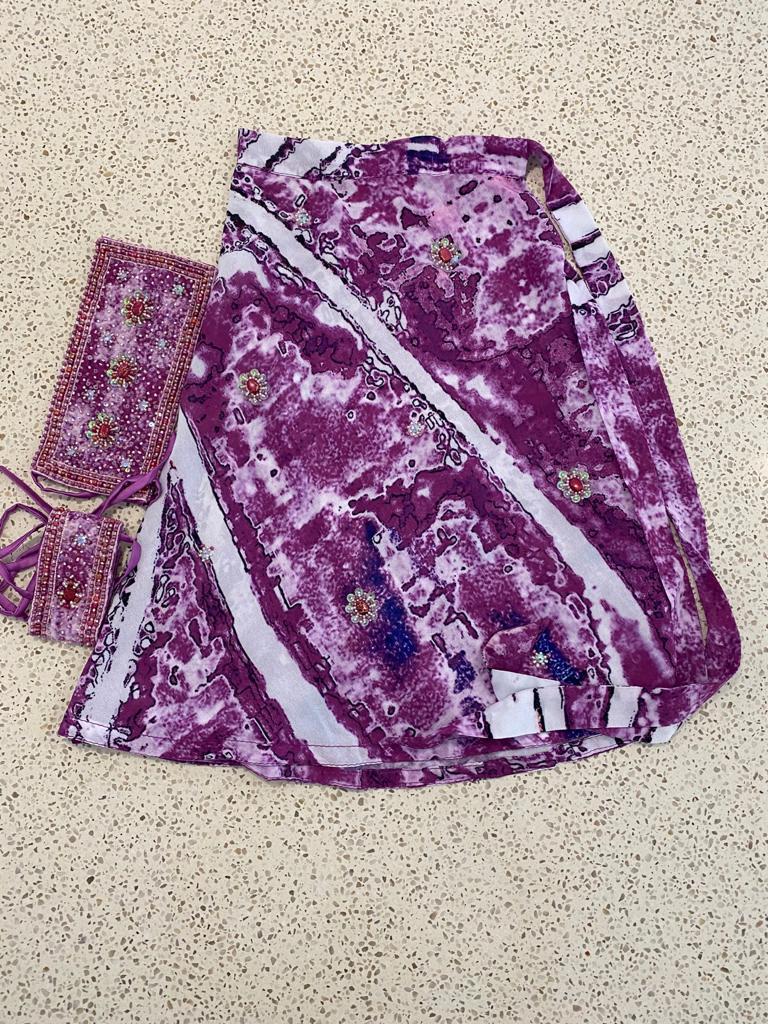 Purple sarong - rainbow sequins