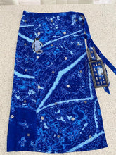 Load image into Gallery viewer, Rich blue sarong - penguin
