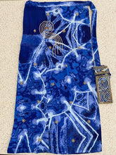 Load image into Gallery viewer, Deep blue sarong - moon + swirls
