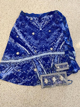 Load image into Gallery viewer, Deep royal blue sarong - white heart shapes
