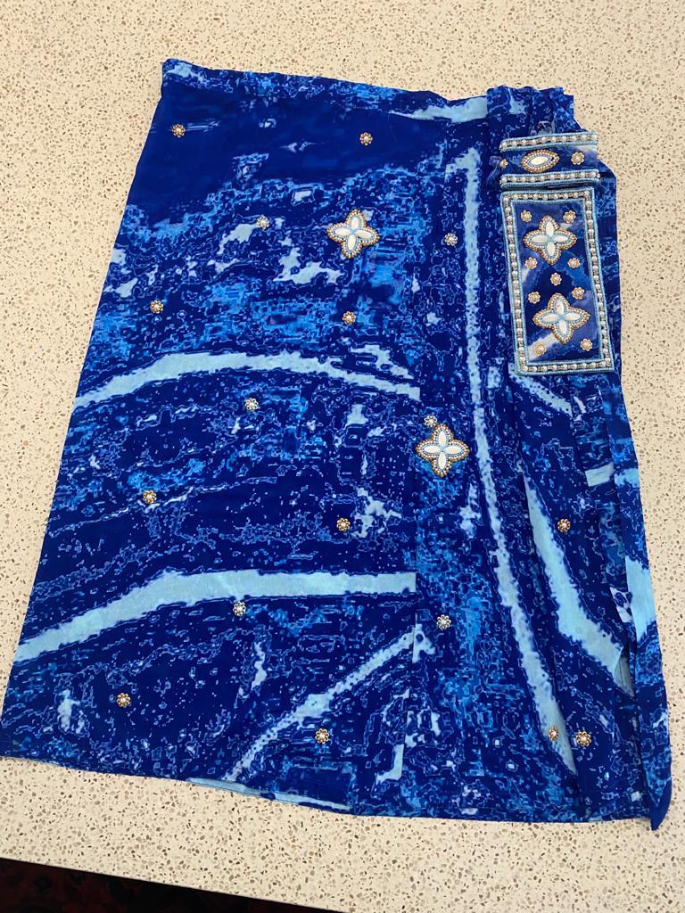 Dark blue + light blue sarong