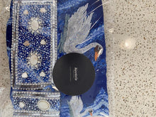 Load image into Gallery viewer, Deep rich blue sarong - white swans
