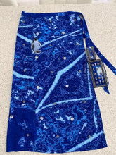 Load image into Gallery viewer, Rich blue sarong - penguin
