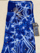 Load image into Gallery viewer, Deep blue sarong - moon + swirls
