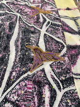 Load image into Gallery viewer, Yellow, pink, purple + black sarong - hummingbirds
