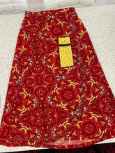 Load image into Gallery viewer, Deep red + yellow sarong
