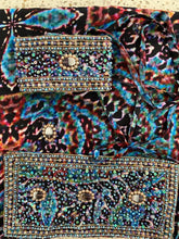 Load image into Gallery viewer, Aqua, brown + deep purple sarong
