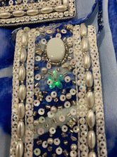 Load image into Gallery viewer, Royal blue sarong - white beads
