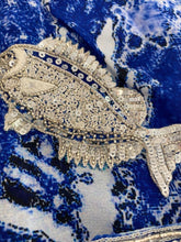 Load image into Gallery viewer, Royal blue sarong - fish
