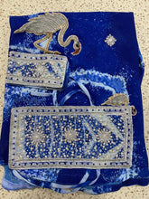 Load image into Gallery viewer, Royal blue sarong - flamingos
