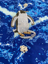 Load image into Gallery viewer, Rich blue sarong - penguin
