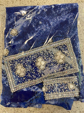 Load image into Gallery viewer, Deep royal blue sarong - white heart shapes
