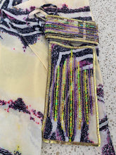 Load image into Gallery viewer, Yellow, pink, purple + black sarong - hummingbirds
