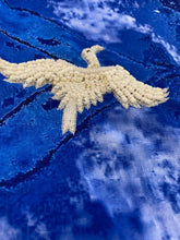 Load image into Gallery viewer, Deep blue sarong - two small cranes
