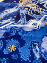 Load image into Gallery viewer, Deep blue sarong - moon + swirls
