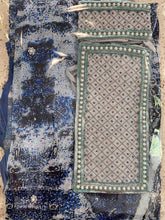 Load image into Gallery viewer, Deep blue sarong - little flowers with silver sequins
