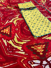 Load image into Gallery viewer, Deep red + yellow sarong
