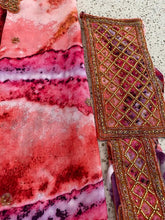 Load image into Gallery viewer, Coral, pink + purple sarong - starfish
