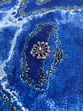 Load image into Gallery viewer, Deep blue sarong - small flowers
