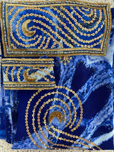 Load image into Gallery viewer, Deep blue sarong - moon + swirls
