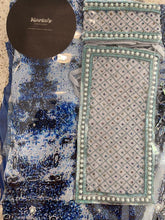 Load image into Gallery viewer, Deep blue sarong - little flowers with silver sequins
