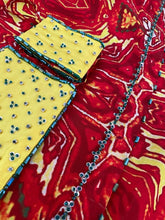 Load image into Gallery viewer, Deep red + yellow sarong
