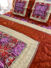 Load image into Gallery viewer, SET 2 - Rustic Orange Bed Cover
