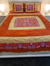 Load image into Gallery viewer, SET 2 - Rustic Orange Bed Cover
