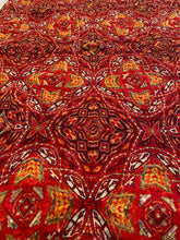 Load image into Gallery viewer, SET 3 - Deep Red and Cream Bed Cover
